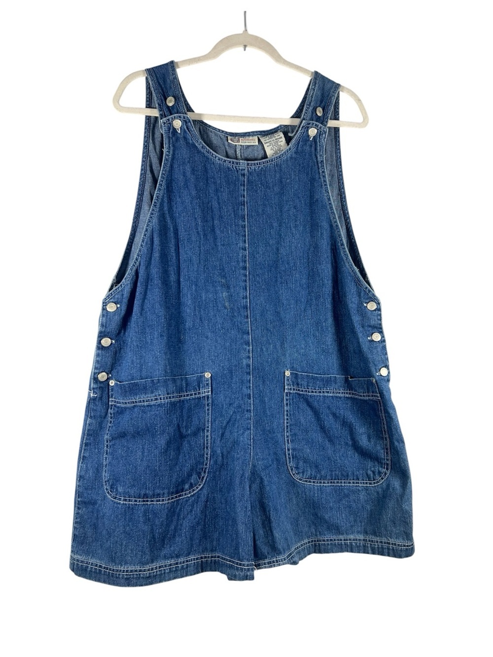 Faded Glory Y2K Vintage Shortall Overalls Denim XL